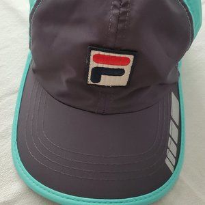 Fila Running Hat Adjustable Aqua and Grey